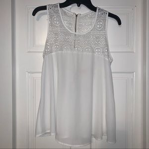 MACY’S Women’s White Lace Tank Top